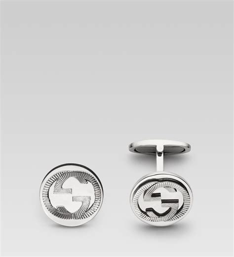 gucci men's cufflinks|Gucci silver cufflinks for men.